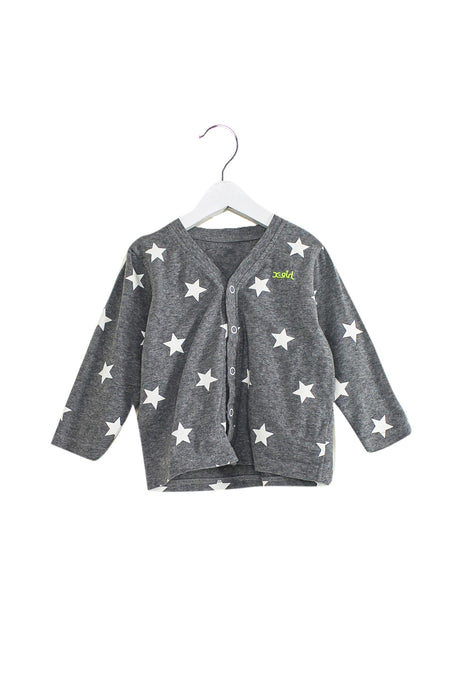 A Grey Cardigans from X-girl in size 6-12M for girl. (Front View)