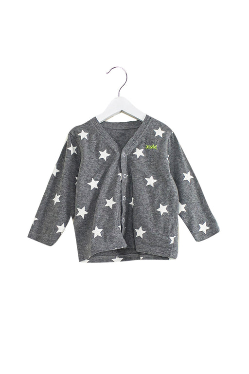 A Grey Cardigans from X-girl in size 6-12M for girl. (Front View)