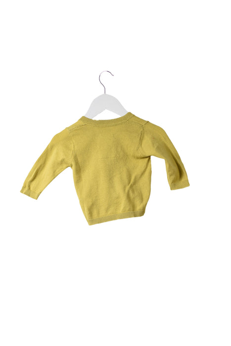 A Yellow Cardigans from Petit Bateau in size 0-3M for girl. (Back View)