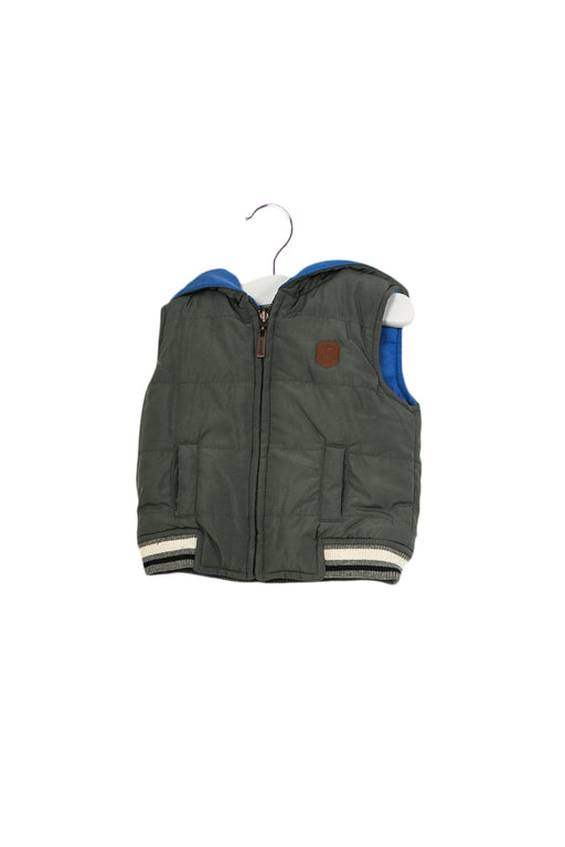 A Grey Vests from Jacadi in size 3-6M for boy. (Front View)