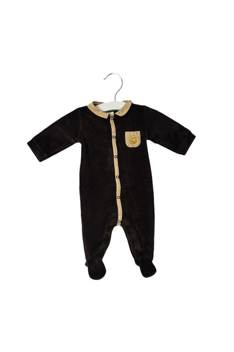 A Brown Long Sleeve Jumpsuits from Jacadi in size 0-3M for boy. (Front View)