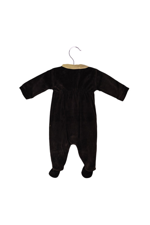 A Brown Long Sleeve Jumpsuits from Jacadi in size 0-3M for boy. (Front View)