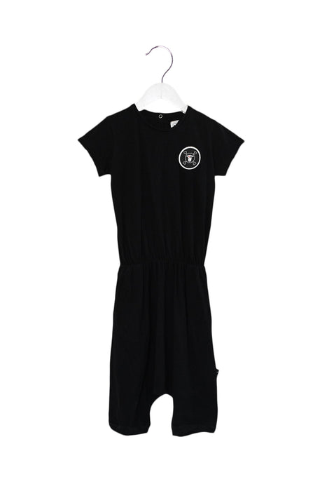 A Black Short Sleeve Rompers from Nununu in size 3T for girl. (Front View)