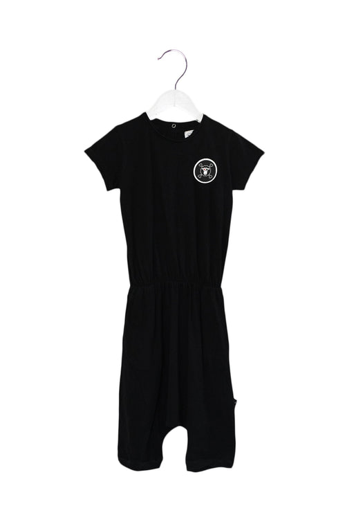 A Black Short Sleeve Rompers from Nununu in size 3T for girl. (Front View)