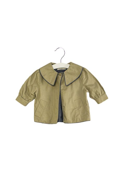 A Beige Lightweight Jackets from Willow & Finn in size 6-12M for girl. (Front View)