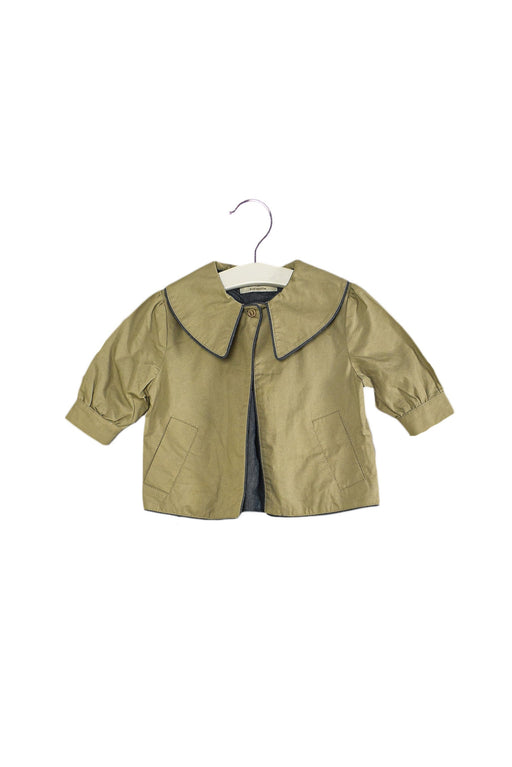A Beige Lightweight Jackets from Willow & Finn in size 6-12M for girl. (Front View)