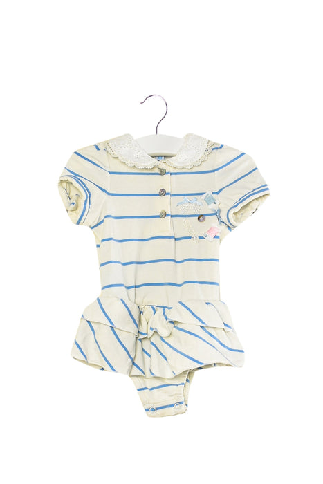 A White Short Sleeve Dresses from Nicholas & Bears in size 3-6M for girl. (Back View)