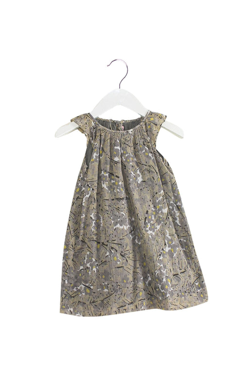 A Grey Sleeveless Dresses from Bonpoint in size 2T for girl. (Front View)