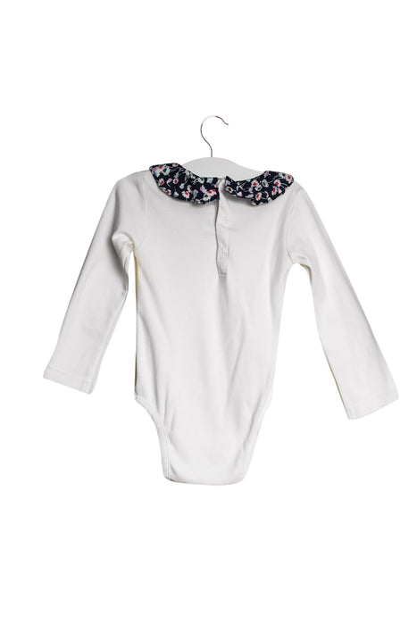 A White Long Sleeve Bodysuits from Jacadi in size 2T for girl. (Back View)