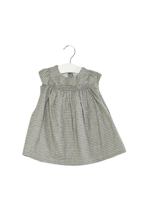 A Grey Short Sleeve Dresses from The Little White Company in size 3-6M for girl. (Front View)