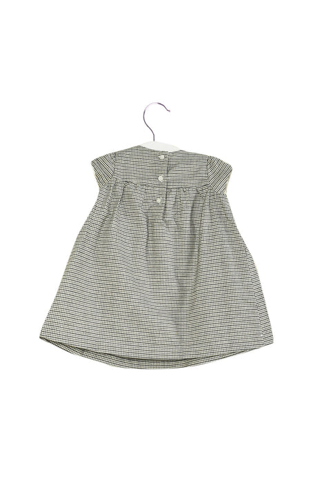 A Grey Short Sleeve Dresses from The Little White Company in size 3-6M for girl. (Back View)
