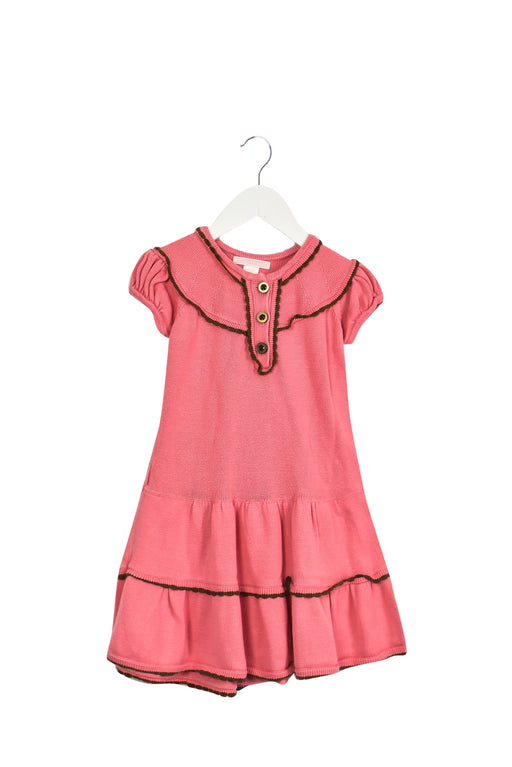 A Pink Short Sleeve Dresses from Janie & Jack in size 2T for girl. (Front View)