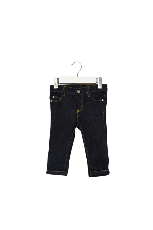 A Navy Jeans from Petit Bateau in size 3-6M for boy. (Front View)