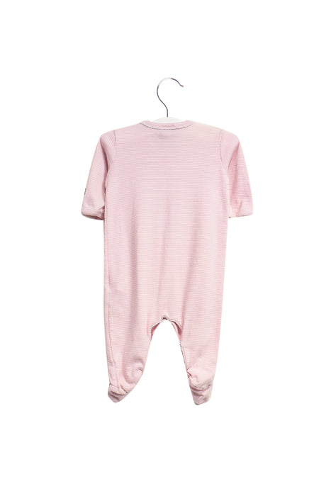 A Pink Long Sleeve Jumpsuits from Petit Bateau in size 0-3M for girl. (Back View)