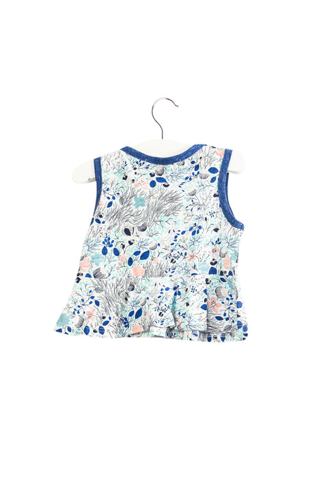 A Blue Sleeveless Tops from Gingersnaps in size 6-12M for girl. (Back View)