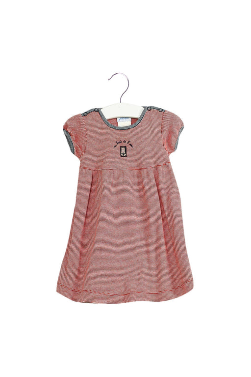 A Red Short Sleeve Dresses from Jacadi in size 6-12M for girl. (Front View)