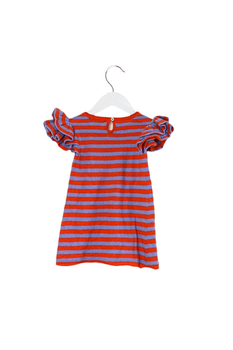 A Orange Short Sleeve Dresses from Velveteen in size 12-18M for girl. (Back View)