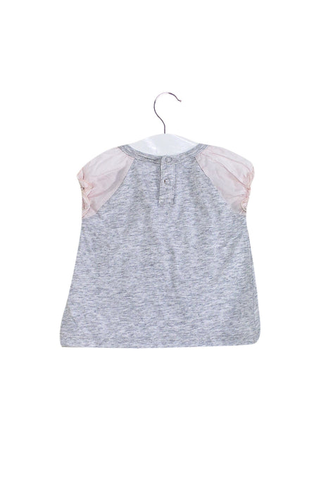 A Grey Short Sleeve T Shirts from Seed in size 6-12M for girl. (Back View)