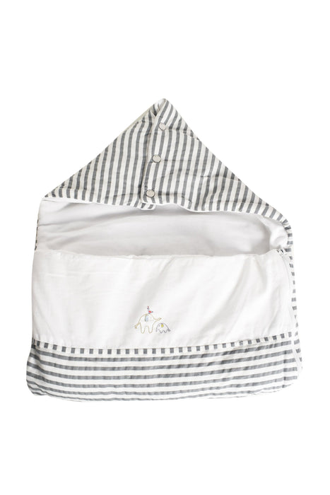 A White Sleepsacs from Jacadi in size 0-3M for neutral. (Front View)