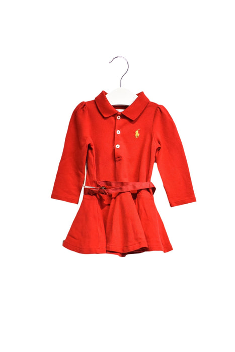 A Red Bloomers from Ralph Lauren in size 6-12M for girl. (Front View)