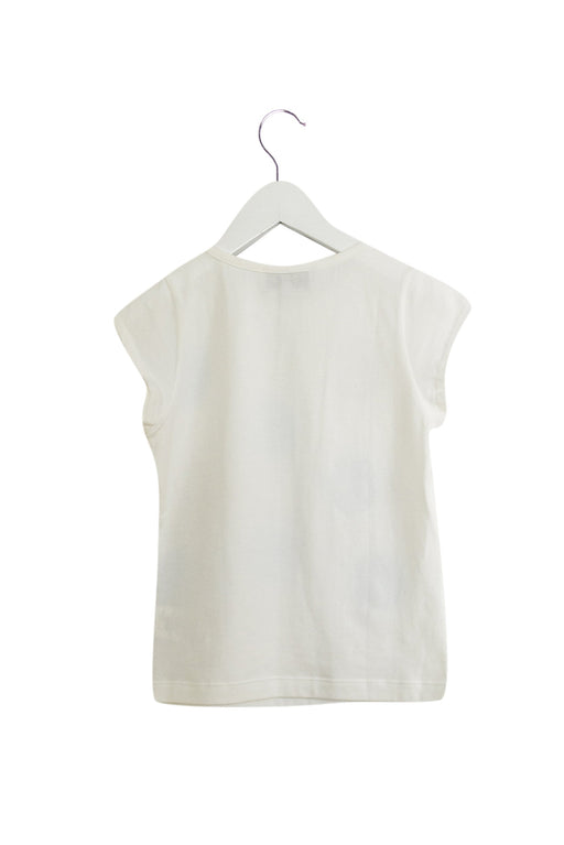 A White Short Sleeve T Shirts from Simonetta in size 6T for girl. (Front View)