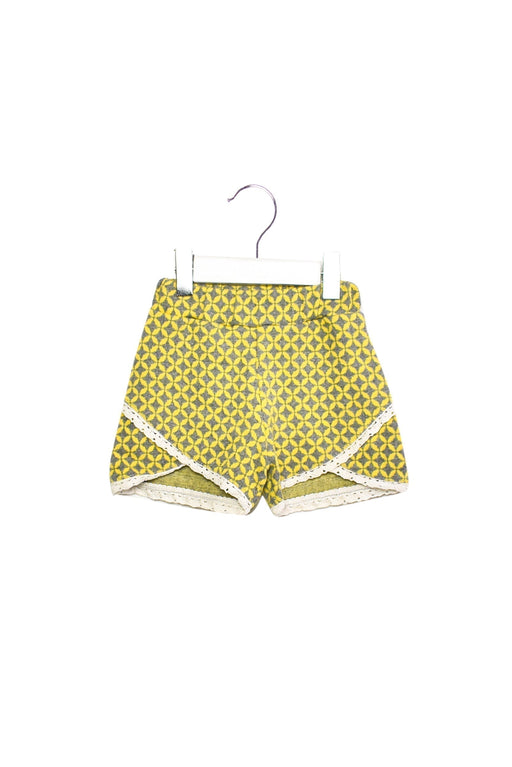A Yellow Shorts from Chichirikids in size 2T for girl. (Front View)
