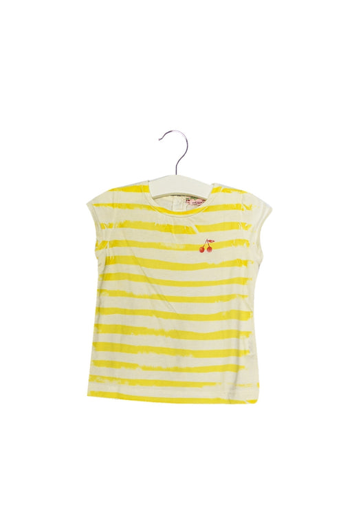 A Yellow Short Sleeve T Shirts from Bonpoint in size 6-12M for girl. (Front View)