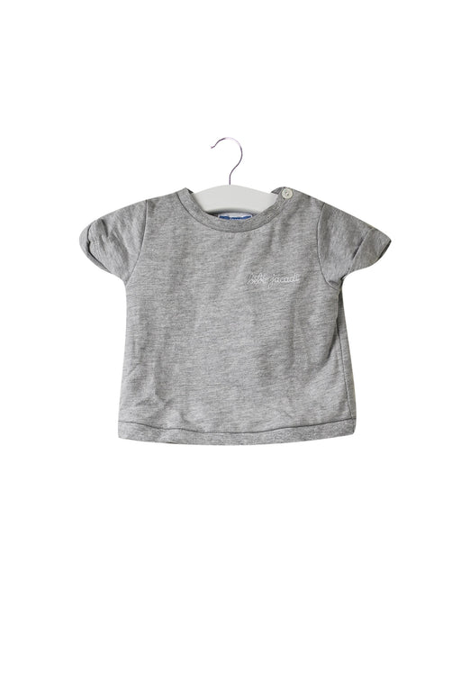 A Grey Short Sleeve Tops from Jacadi in size 3-6M for boy. (Front View)