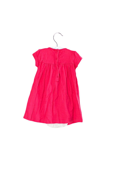 A Pink Short Sleeve Dresses from Petit Bateau in size 12-18M for girl. (Back View)