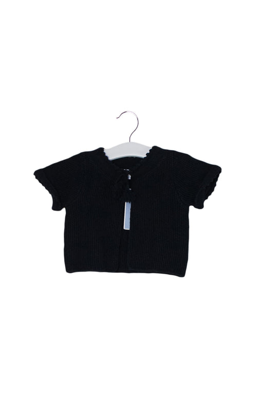 A Black Cardigans from Jacadi in size 3-6M for girl. (Front View)