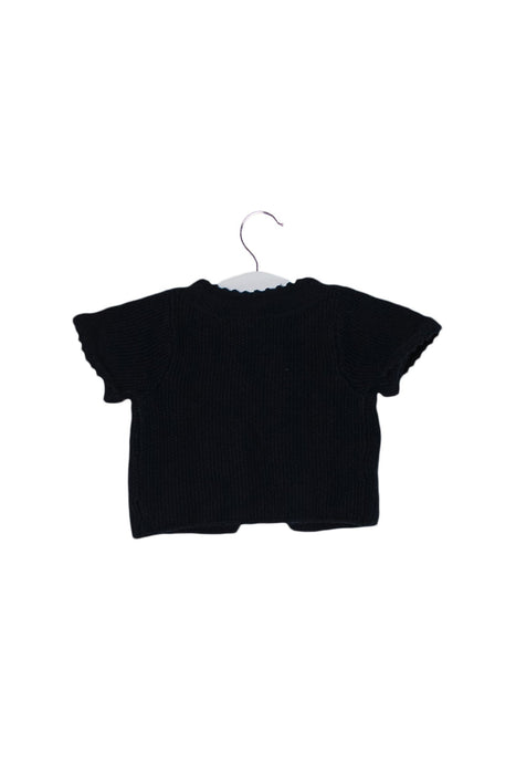 A Black Cardigans from Jacadi in size 3-6M for girl. (Back View)