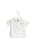 A White Short Sleeve Polos from Jacadi in size 3-6M for boy. (Front View)