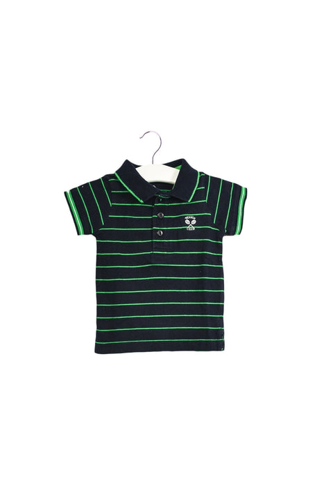 A Navy Short Sleeve Polos from Jacadi in size 3-6M for boy. (Front View)