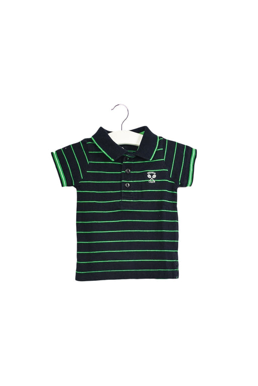 A Navy Short Sleeve Polos from Jacadi in size 3-6M for boy. (Front View)