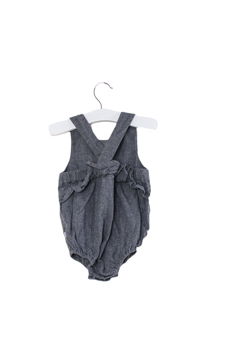 A Grey Rompers from Jacadi in size 3-6M for girl. (Back View)