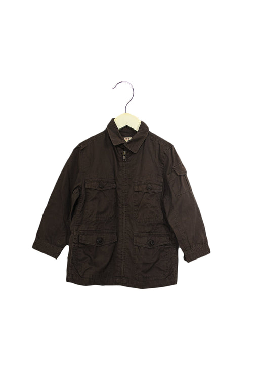A Brown Lightweight Jackets from Seed in size 3T for girl. (Front View)