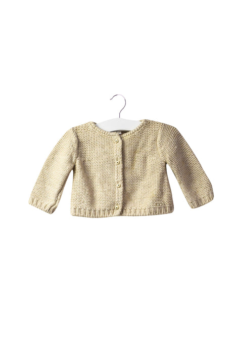 A Beige Cardigans from Chloe in size 0-3M for girl. (Front View)