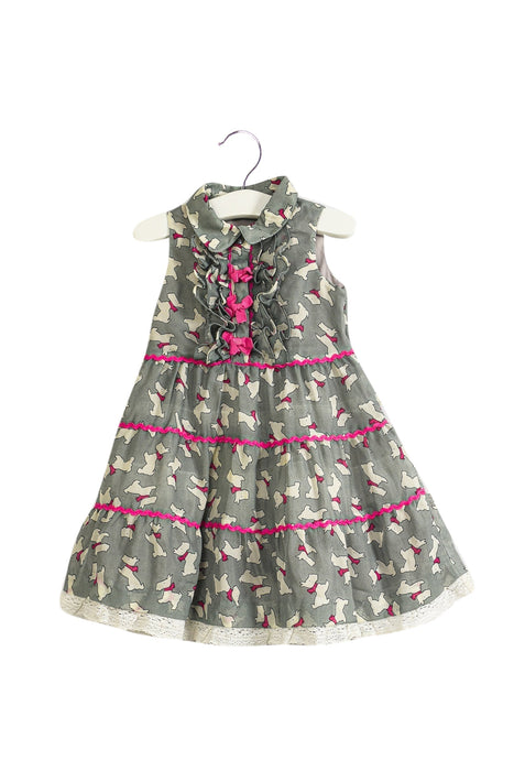 A Grey Sleeveless Dresses from Nicholas & Bears in size 6-12M for girl. (Front View)