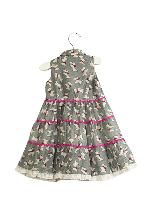 A Grey Sleeveless Dresses from Nicholas & Bears in size 6-12M for girl. (Front View)