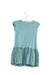 A Teal Short Sleeve Dresses from Petit Bateau in size 2T for girl. (Front View)