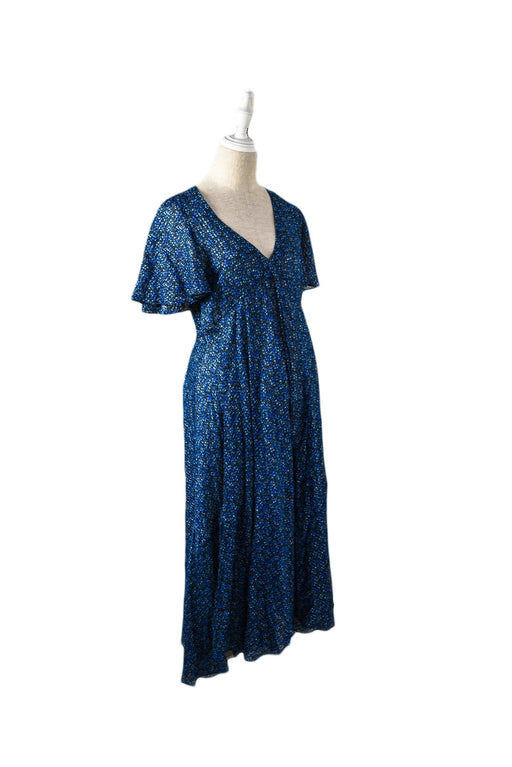 A Blue Short Sleeve Dresses from Hatch in size XS for maternity. (Front View)