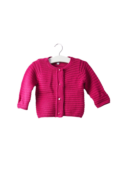A Pink Cardigans from Jacadi in size 0-3M for girl. (Front View)