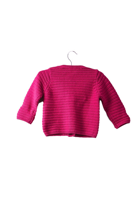 A Pink Cardigans from Jacadi in size 0-3M for girl. (Back View)