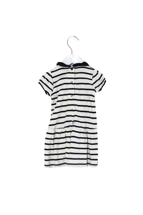 A Ivory Short Sleeve Dresses from Petit Bateau in size 12-18M for girl. (Back View)
