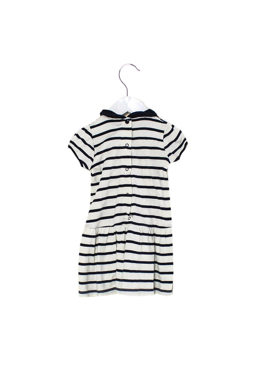 A Ivory Short Sleeve Dresses from Petit Bateau in size 12-18M for girl. (Front View)