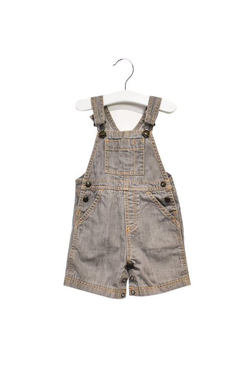 A Grey Overall Shorts from Petit Bateau in size 6-12M for boy. (Front View)