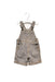 A Grey Overall Shorts from Petit Bateau in size 6-12M for boy. (Front View)