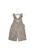 A Grey Overall Shorts from Petit Bateau in size 6-12M for boy. (Back View)