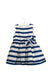 A Navy Sleeveless Dresses from Chickeeduck in size 12-18M for girl. (Front View)