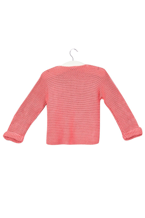 A Pink Cardigans from Petit Bateau in size 6-12M for girl. (Back View)